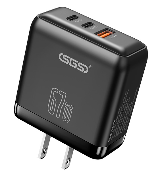 GaN fast mobile phone charger 67W US plug