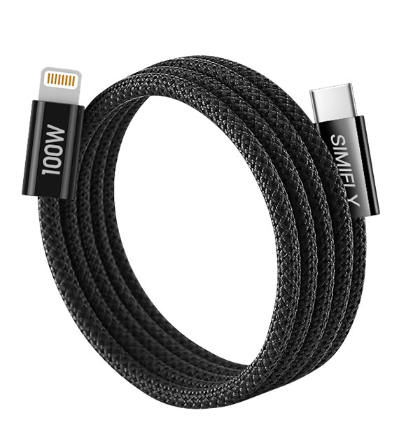 Tangle-free iPhone charger cable with magnetic snap & reinforced stress points