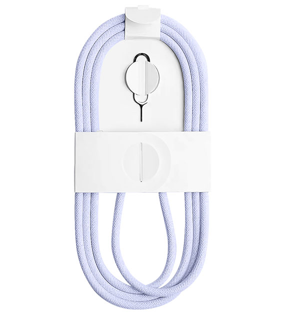 Coiled neat Type C cable for office